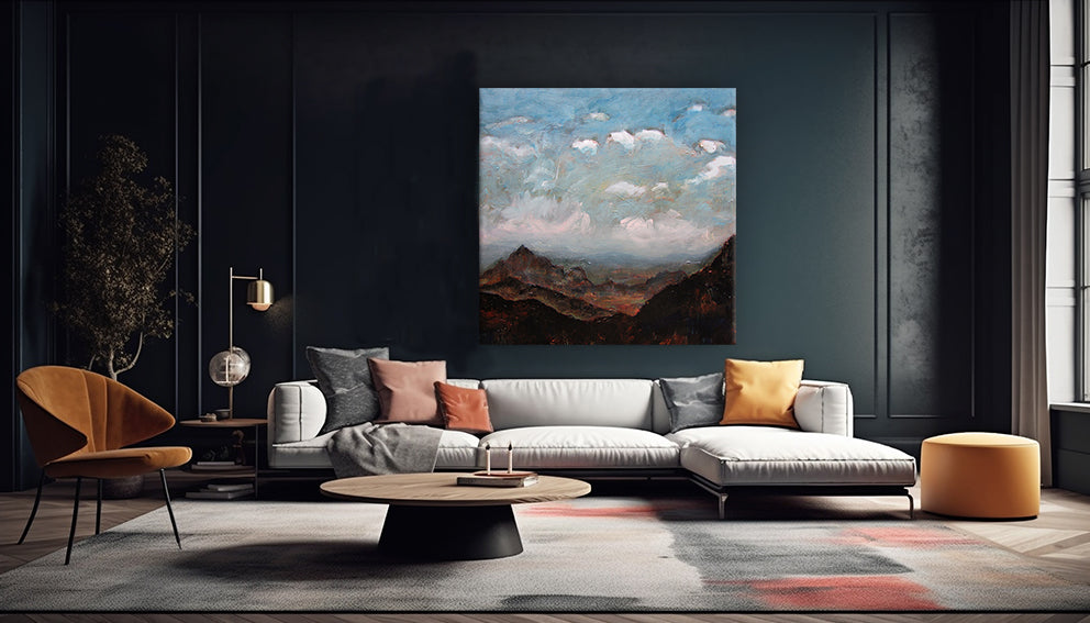 Landscape painting of National Park Khao Sok in Thailand, painted by Dutch artist Colette van Ojik