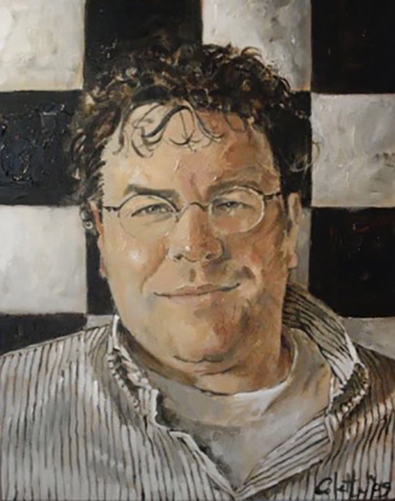 Portrait of a young man, painted by Dutch artist Colette van Ojik