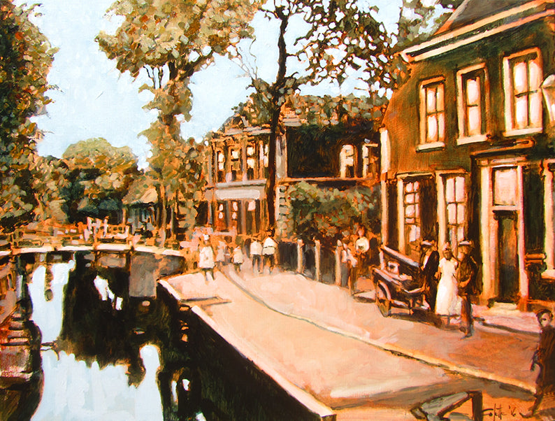 Painting of Veenendaal by Dutch artist Colette van Ojik