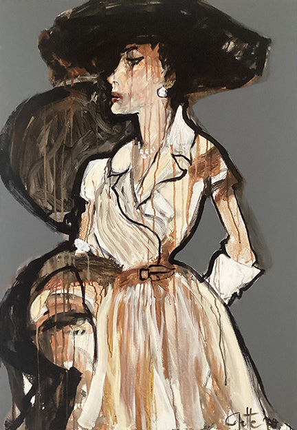 Painting by Dutch artist Colette van Ojik. Inspired by fashion designer Christian Dior