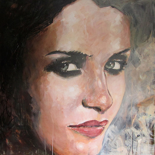 Close portrait painted by Colette van Ojik. Expressionism
