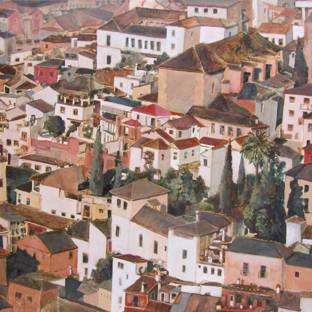 Painting of Granada, Spain, by Dutch artist Colette van Ojik